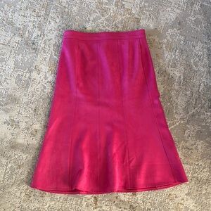 Ann Taylor Pink faux suede Skirt